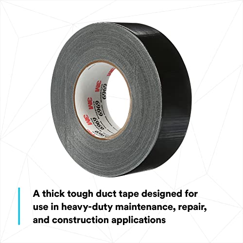 3M Extra Heavy Duty Duct Tape 6969 Black, 48 mm x 54.8 m 10.7 mil, 1 Roll