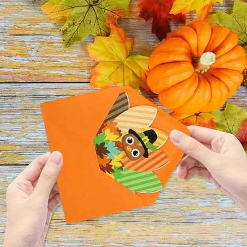 ceiba tree 24Pack Thanksgiving Cards Turkey Cards Happy Thanksgiving Greeting Note Cards with Envelopes and Stickers