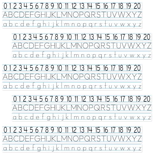 Reusable Classroom Letter & Number Desk Strips - 12 Sets for Kindergarten & First Grade
