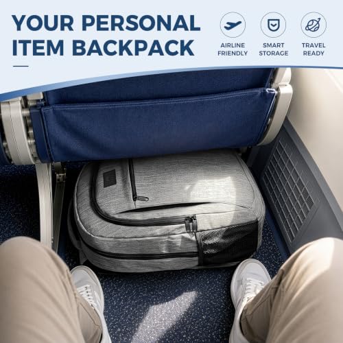 MATEIN Grey 15.6 Inch Travel Laptop Backpack with Organized Compartments