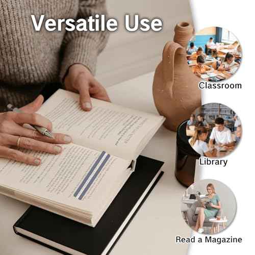 8Pcs Guided Reading Strips Clear Overlay Trackers Highlighting Tools for Students Dyslexia Visual Stress Reading Guide Rulers for Kids Adults Classroom Supplies Reading Helper