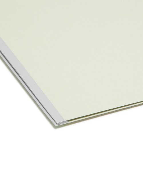 Smead Pressboard Fastener File Folder with SafeSHIELD Fasteners, 2 Fasteners, 2/5-Cut Tab Right Position, Guide Height, 2" Expansion, Legal Size, Gray/Green, 25 per Box (19920)