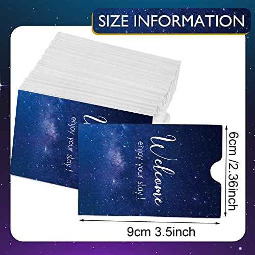Outus 1000 Pcs Hotel Key Card Envelope Key Card Holder Sleeves Keycard Envelope Sleeve Enjoy Your Stay Keycard Cover for Hotel, 2.4 x 3.5 Inch (Galaxy Style)