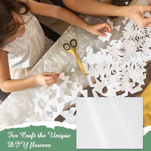 Jutom 400 Sheets Shimmer Cardstocks 8.5 x 11 Inch Pearl White Metallic Paper 80lb 230gsm Double Sided Printer Paper for Wedding Birthday Craft Certificate DIY Card Making