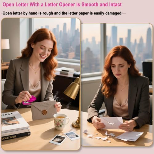 ZONICE 6 Pack Letter Openers with Concealed Blades & Ergonomic Grip - Color Style A