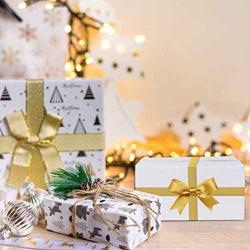 40 Pack Small Shipping Boxes 8x6x4 Inches, White Corrugated Cardboard Mailing Box for Shipping, Packing, Business