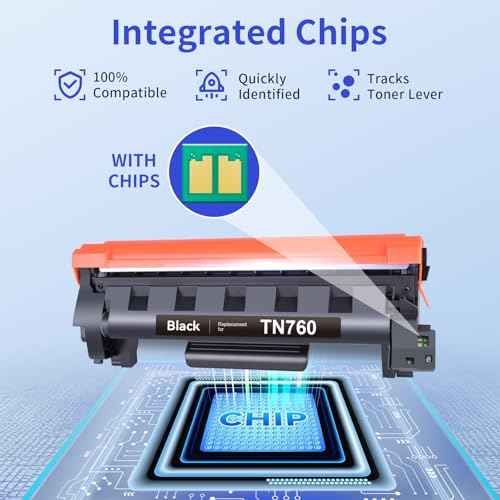 TN760 Toner 2 Pack Compatible with Brother Toner tn-730/tn-760 Replacement for tn760 Toner for Brother Printer MFC-L2710DW MFC-L2750DW DCP-L2550DW HL-L2370DW Printer,Toner tn-730/tn-760