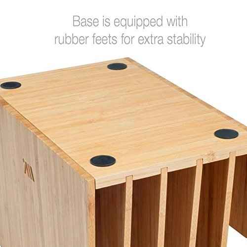 MobileVision Bamboo Desktop File Folder Organizer and Paper Tray, 5 Slots
