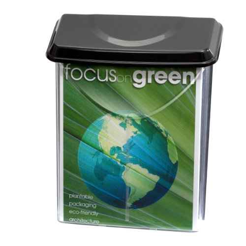 Officemate Outdoor Literature Holder, Holds 8 ¨ö¡± x 11¡± Letter Size, Clear with Black Lid (23020)