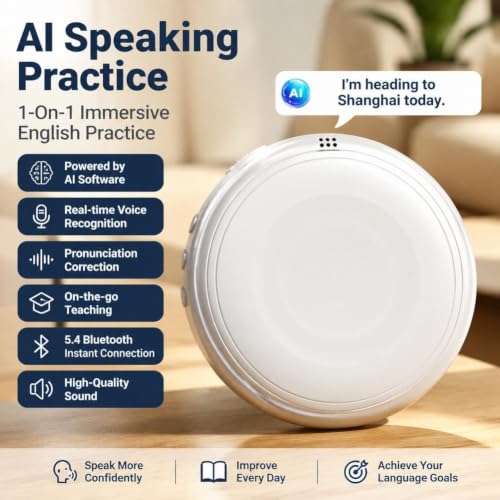 SHAPERME AI Translator Device for 160+ Languages, Portable Bluetooth Language Translator for Travel & Business