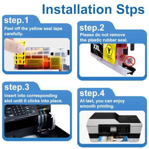 LC109XXL Super High Yield Ink Cartridges Replacement for Brother LC109 LC105 XXL Ink Cartridges for MFC-J6520DW MFC-J6720DW MFC-J6920DW Printer (4-Pack, 109BK 105C 105M 105Y)