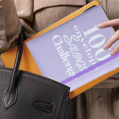 100 Envelopes Money Saving Binder A5 Savings Challenge Book (Purple)