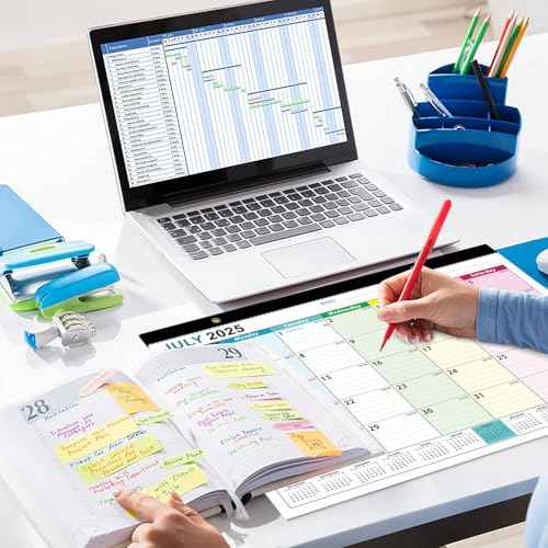 Desk Calendar 2026, AgePlace Wall Calendar 2025-2026 Covers July 2025 - December 2026, 17" X 12" Large Size With Holidays, Desktop Monthly Calendar for Home Classroom School & Office Or teacher Gifts
