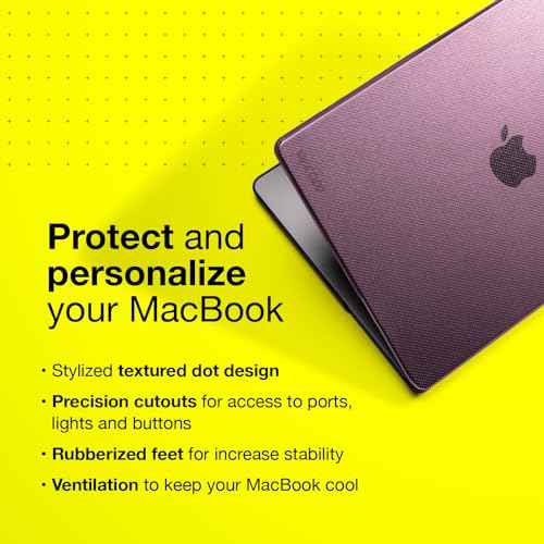 Incase Dots Hardshell with Makrolon¢ç - MacBook Pro 14 inch Case - 2025, 2024, 2023, 2022, 2021, M5, M4, M3, M2, M1 - MacBook Case, Protective Hard Shell, Scratch Resistant, Rubberized Feet - Clear