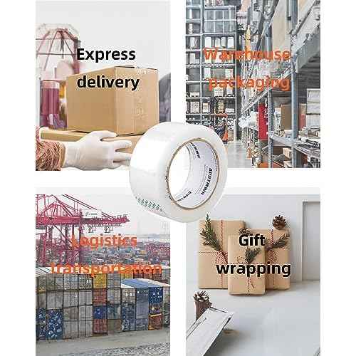 Packing Tape Refills, Clear, Packaging Tape Heavy Duty Designed for Moving, Shipping and Packing, Mailing,1.88" x 60 yds, 2 Rolls