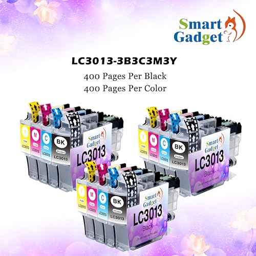 SGINK [12-Pack] Compatible LC3013 Ink Cartridge Replacement for LC3013XL for MFC-J491DW MFC-J497DW MFC-J690DW MFC-J895DW Printer (3BK, 3C, 3M, 3Y)