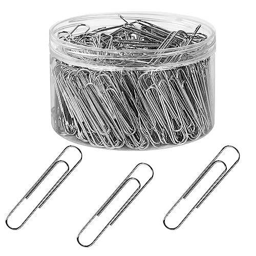 Joyberg 280 Pcs 2-Inch Large Stainless Steel Paper Clips, Silver Office Clips