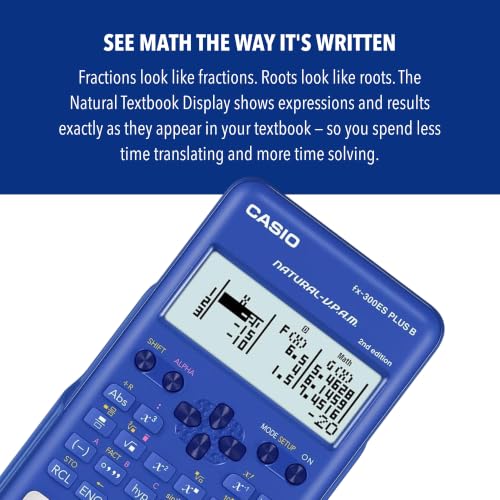 Casio FX-300ESPLSBBU Scientific Calculator with Natural Textbook Display