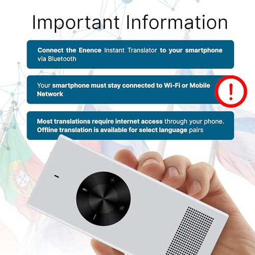 Enence PRO Language Translator Device with Real-Time Voice Translation, Supports 60+ Languages