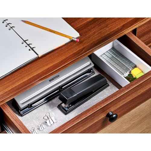Bostitch Office Stapler, No-Jam Premium for Desktop, Includes 1,250 Staples, Full-Strip, 25 Sheet Capacity, Black