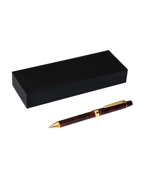 Yasutomo TP30BR QuadPoint Twist Pen, Brown Marble