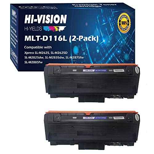 HI-VISION HI-YIELDS 2-Pack Compatible Toner Cartridge Replacement for MLT-D116L D116L Works with M2825DW M2875FD M2875FW M2835DW M2885FW Printers