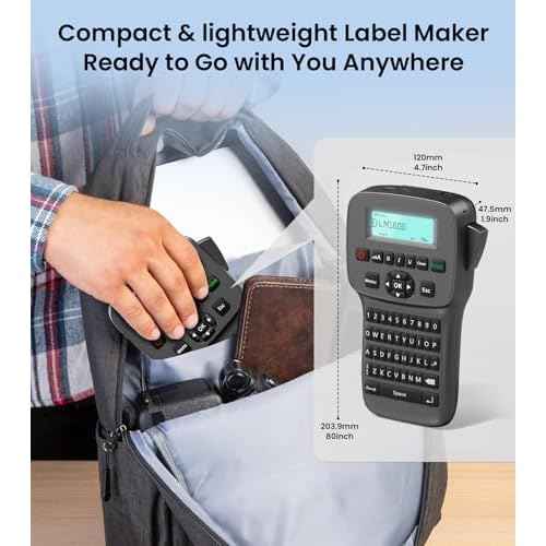 Vixic Label Maker Machine with-Tape, Rechargeable Label Makers Portable with Keyboard, LM1600 Heat Shrink Label Maker Waterproof-Labels, Cable Wire LabelMaker Labeler for Industrial Office Network