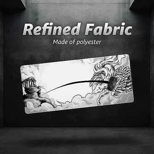 Hystar¢ç Extended Gaming Mouse Pad | XXL 36" x 16" | 5mm Thick, Waterproof Surface, Smooth Polyester Fabric, and Natural Rubber Base | Mythic Pegasus