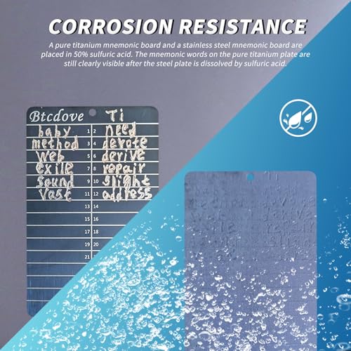 Titanium Seed Phrase Storage Plates ? Dual Plate Design with Steel Stamps & Metal Workbench, Anti-Tamper Security Solution