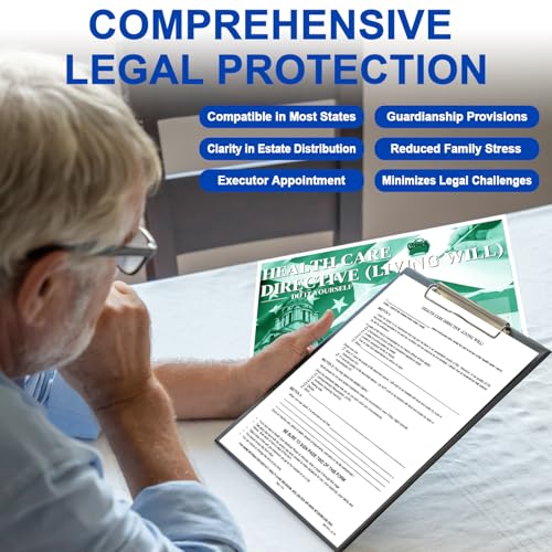 Legal Documents Kit: Durable Power of Attorney, Healthcare Directive & Last Will & Testament