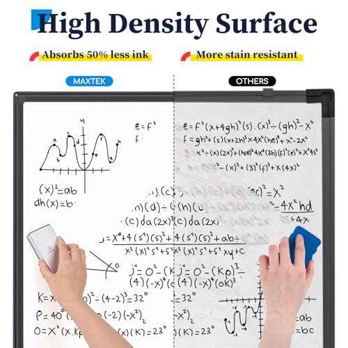 Mobile Whiteboard ? 36 x 24 inches Portable Magnetic Dry Erase Board, 3' x 2' Stand Easel White Board Dry Erase Easel Standing Board w/Flipchart Hooks (Black)
