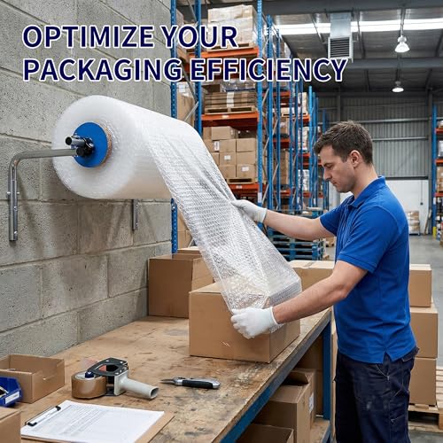 Wall Mount Bubble Wrap Dispenser Heavy Duty 15.75" Roll Holder