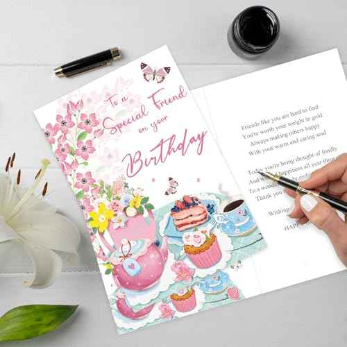 Best Friend Birthday Card for Women, Funny Birthday Cards for Friend Sister Bestie, Cute Bday Gifts for Mom