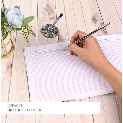 Guest Book Set, Funeral Guest Book, Includes: Guestbook with 100 Pages, 60 Memory Cards, Ball Pen+Pen Stand, Table Sign, Card Box, Celebration of Life Guest Book, Memorial Guest Book