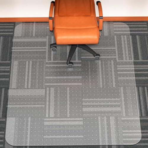 WASJOYE 48" x 60" Office Chair Mat for Carpet, Transparent Chair Mat with Non-Slip Rivets Carpet Protection for Computer Chair and Office Chair