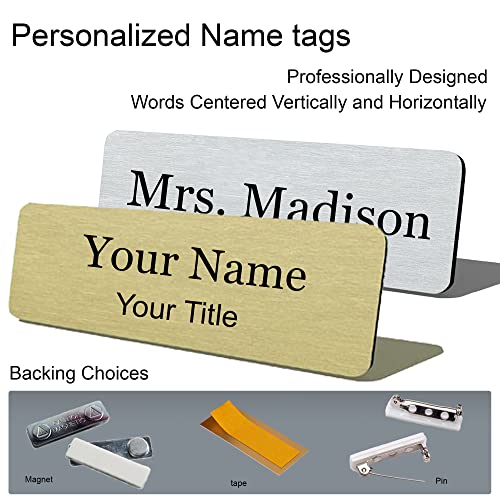 Name Badge Label with Customizable Backing, Edge & Size Options