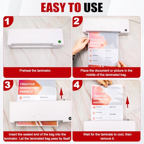 CAREGY Thermal Laminating Pouches,350 Pack Laminating Sheets, 5 Mil, 9 x 11.5 Inches Lamination Sheet Paper for Laminator, Round Corner Letter Size, Office and School Supplies
