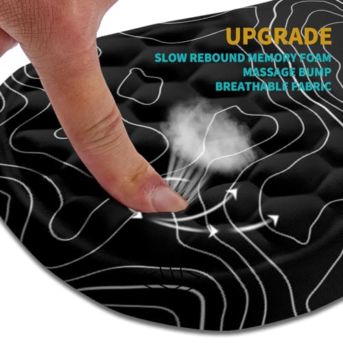 Hokafenle KM01 Topographic Contour Ergonomic Mouse Pad Wrist Support, Pain Relief