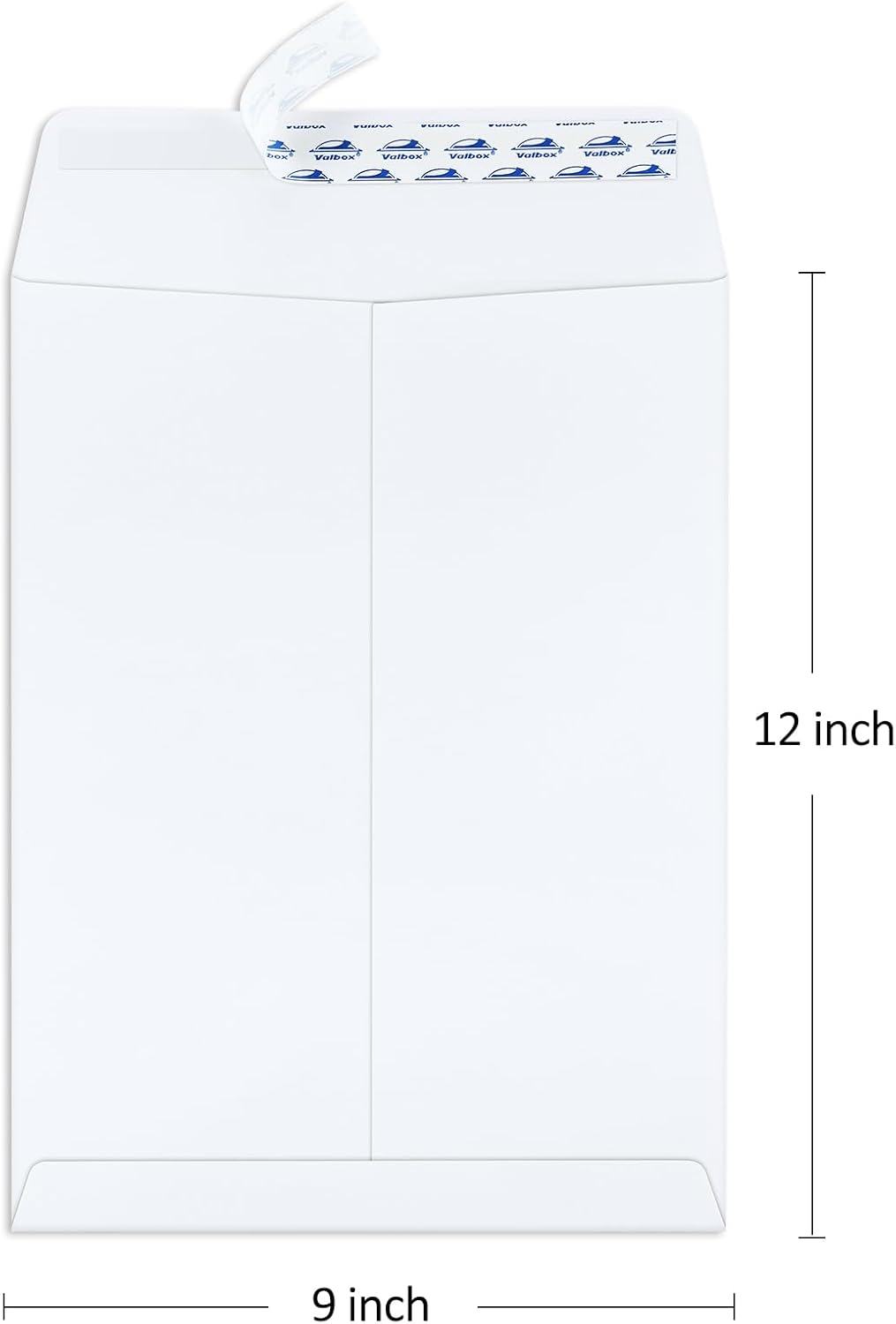 ValBox 9x12 Self-Seal Catalog Envelopes - 250 Pack White Mailing Envelopes with Peel & Seal Flap