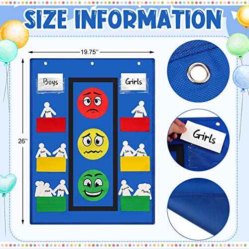 Panelee Classroom Behavior Chart Stoplight Behavior Pocket Chart for Kids Classroom Management Tools Behavioral Learning Tool with Blank Student Paper Cutouts(43 Pieces)