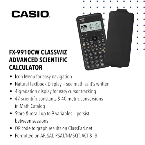 Casio FX-9910CW-W-IT Scientific Calculator with Natural Textbook Display