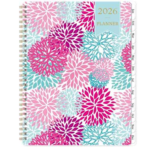 2026 Planner - 9'' x 11'' Calendar Planner 2026, Jan. 2026 - Dec. 2026, Planner Weekly and Monthly, Large Planner 2026 with Monthly Tabs, Inner Pocket