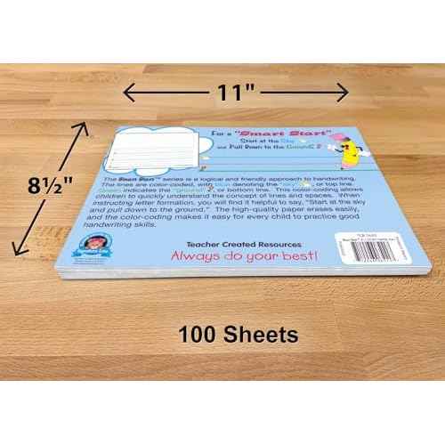 Teacher Created Resources 76511 Smart Start K-1 Story Paper: 100 sheets, White