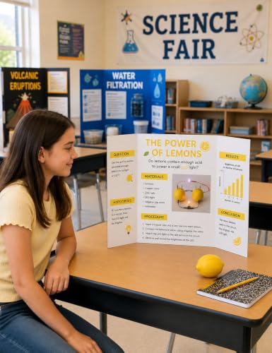 2-Pack 26 x 17 Inch Trifold Poster Boards for Science Fair & Displays
