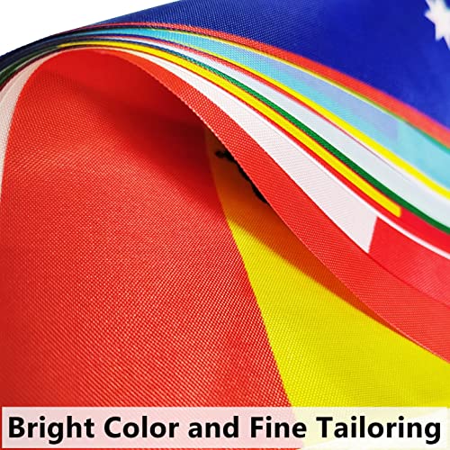 Argentina Desk Flag Set - 2 Mini Table Flags with Black Poles & Base