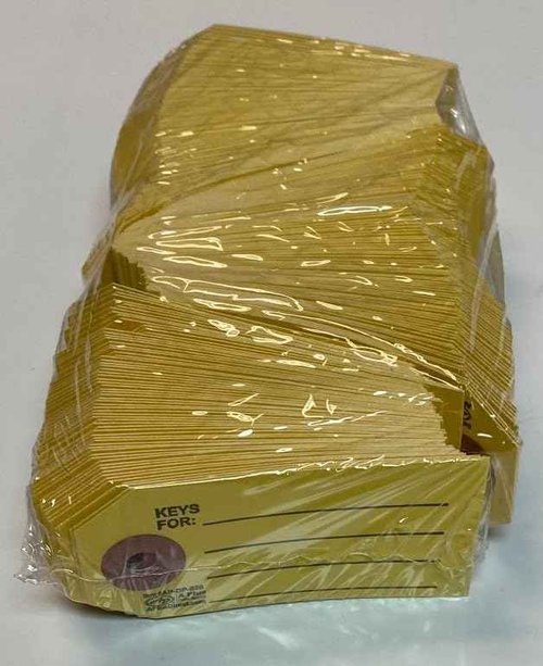 Key Tags with Rings - Yellow - 1000 Qty. DP-820 (P4)