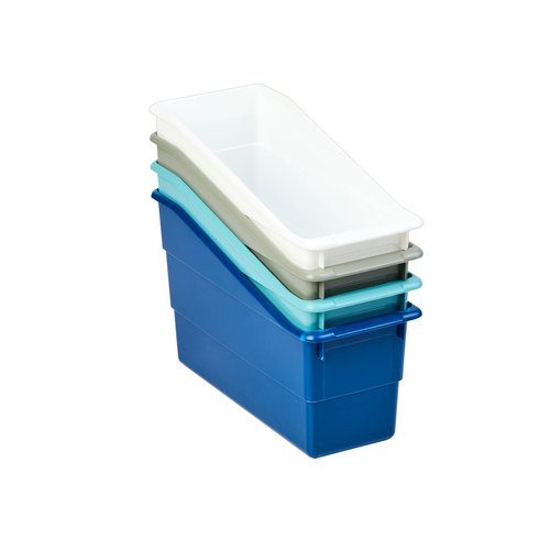 Really Good Stuff Durable Book and Binder Holder - 4pack, Cool & Calm Color Collection, 5 ?? x 12 ?? x 7 ??, Classroom Organization, Storage Solution, Sturdy and Versatile