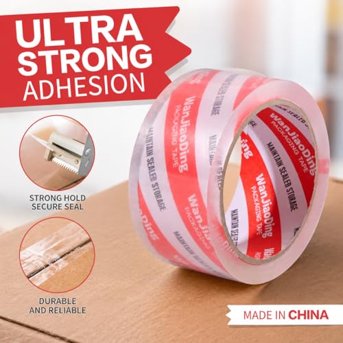 WanJiaoDing Heavy Duty Clear Packing Tape Refill Roll 1.88" x 60 Yards for Moving & Shipping – 1 Roll
