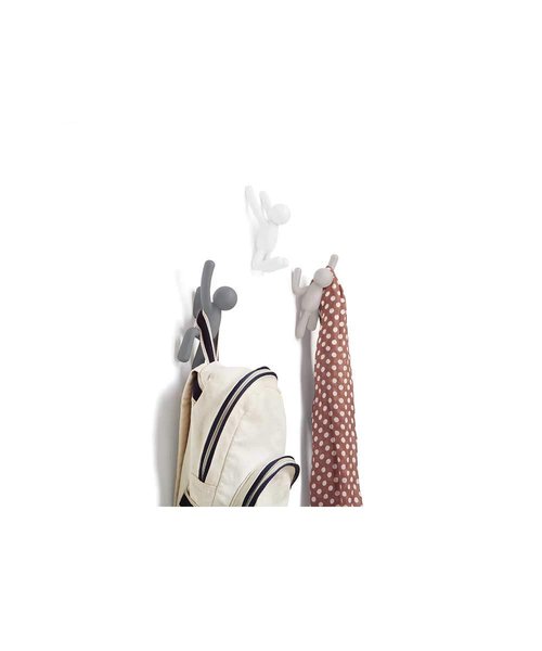 Umbra Buddy Doorstop and Umbra Buddy Wall Hook Set of 3 - Playful Home Decor and Storage
