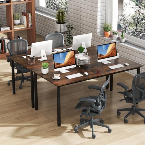 GIANTEX 6 Ft Conference Table for 8-10 People, Rustic Brown, Model 1